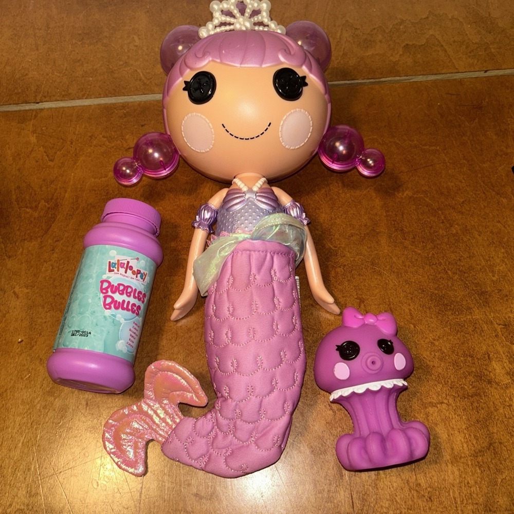 Lalaloopsy Bubbly Mermaid Full Size Doll Laguna Sea Splash With Pet Octopus B1